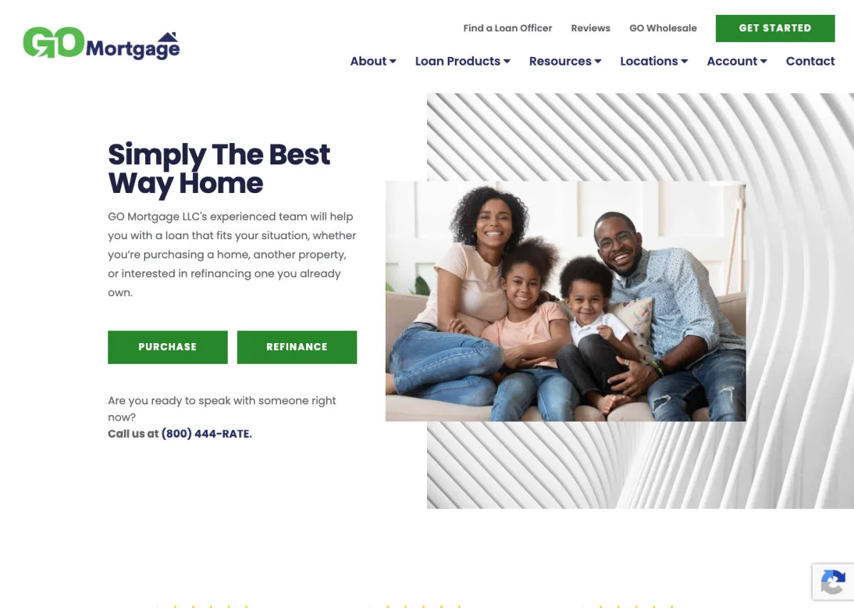 Screenshot of GO Mortgage